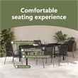 vidaXL Garden Dining Set 7 pcs Black Powder-Coated Steel
