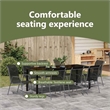 vidaXL Garden Dining Set 9 pcs Black Powder-Coated Steel
