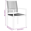 vidaXL Garden Dining Set 9 pcs Black Powder-Coated Steel