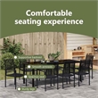 vidaXL Garden Dining Set 9 pcs Black Powder-Coated Steel