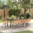 vidaXL Garden Dining Set 9 pcs Brown Powder-Coated Steel
