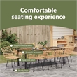 vidaXL Garden Dining Set 9 pcs Brown Powder-Coated Steel