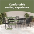 vidaXL Garden Dining Set 7 pcs Black Powder-Coated Steel