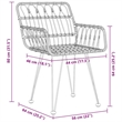 vidaXL Garden Dining Set 7 pcs Brown Powder-Coated Steel