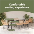 vidaXL Garden Dining Set 7 pcs Brown Powder-Coated Steel