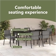 vidaXL Garden Dining Set 6 pcs Grey Powder-Coated Steel