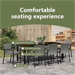 vidaXL Garden Dining Set 9 pcs Grey Powder-Coated Steel