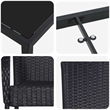 vidaXL Garden Dining Set 5 pcs Black Powder-Coated Steel