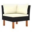 vidaXL Corner Sofa Poly Rattan and Solid Eucalyptus Wood