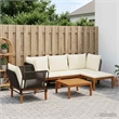 vidaXL 6 pcs Solid Acacia Wood & Rope Natural