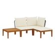 vidaXL 4 pcs Solid Acacia Wood & Rope Natural