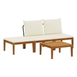 vidaXL 4 pcs Solid Acacia Wood & Rope Natural
