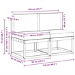 vidaXL 2 Piece Outdoor Middle Sofa Solid Acacia Wood