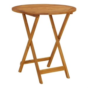 vidaXL Folding Patio Table 27.6&quot Solid Acacia Wood