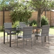vidaXL Garden Dining Set 5 pcs Grey Powder-Coated Steel