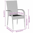 vidaXL Garden Dining Set 5 pcs Grey Powder-Coated Steel