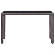 vidaXL 5 Piece Patio Dining Set with Cushions Poly Rattan Brown