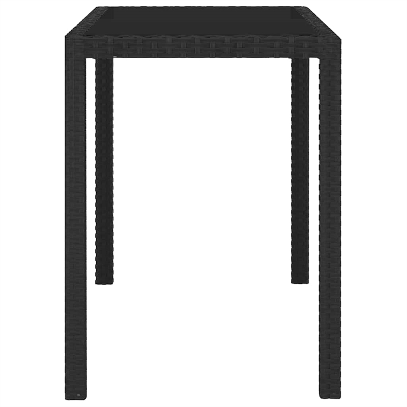 vidaXL 5 Piece Patio Dining Set with Cushions Poly Rattan Black