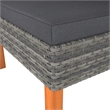 vidaXL Corner Sofa Poly Rattan and Solid Eucalyptus Wood