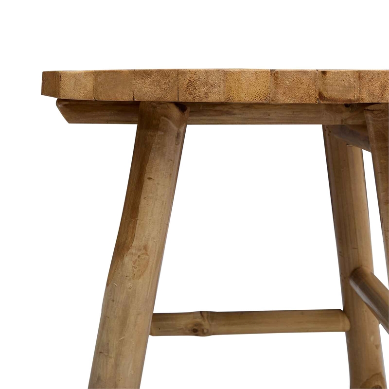 vidaXL Garden Stool Natural 14.96 x 16.54 in Bamboo
