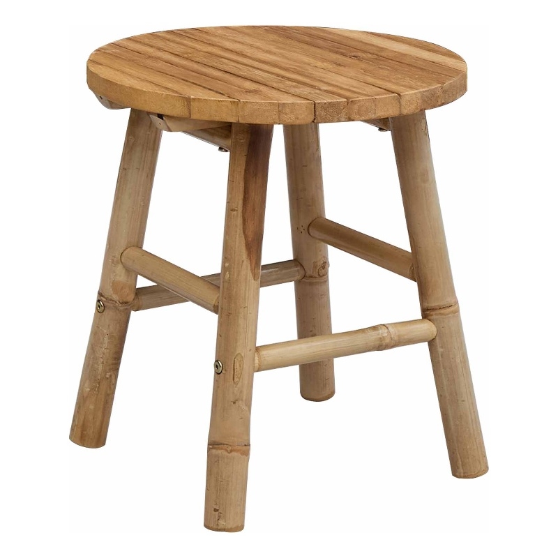 vidaXL Garden Stool Natural 14.96 x 16.54 in Bamboo