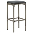 vidaXL 3 Piece Patio Bar Set Gray Solid Wood Acacia and Poly Rattan