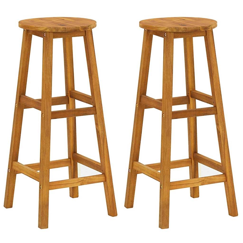vidaXL 3 Piece Patio Bar Set Solid Wood Acacia
