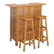 vidaXL 3 Piece Patio Bar Set Solid Wood Acacia