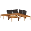 vidaXL 6 pcs Solid Acacia Wood & Rope Natural