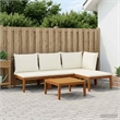 vidaXL 5 pcs Solid Acacia Wood & Rope Natural