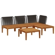 vidaXL 5 pcs Solid Acacia Wood & Rope Natural