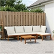 vidaXL 6 pcs Solid Acacia Wood & Rope Natural