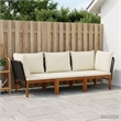 vidaXL 3 pcs Solid Acacia Wood & Rope Natural