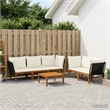 vidaXL 6 pcs Solid Acacia Wood & Rope Natural