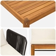 vidaXL 6 pcs Solid Acacia Wood & Rope Natural