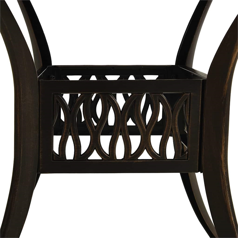 vidaXL Patio Table Bronze 35.4