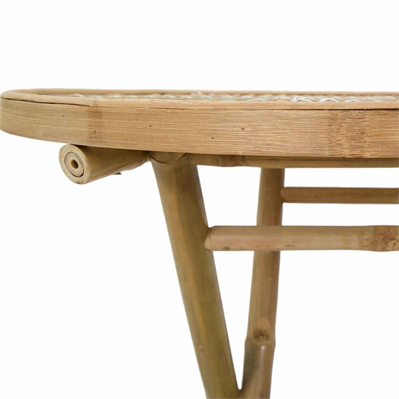 vidaXL Garden Table Natural 31.50 x 27.56 in Bamboo