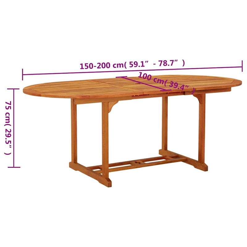 vidaXL Patio Table 78.7
