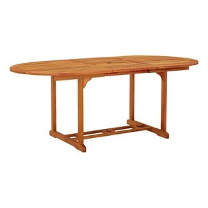 vidaXL Patio Table 78.7&quotx39.4&quotx29.5&quot Solid Wood Eucalyptus