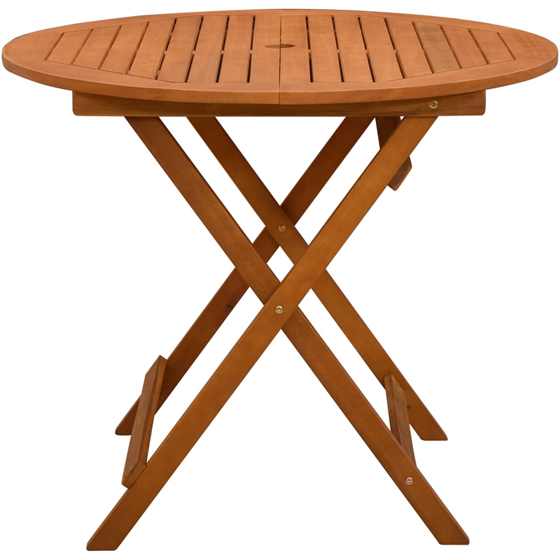 vidaXL Folding Garden Table Brown 35.43 x 29.53 in