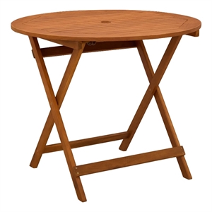 vidaXL Folding Garden Table Brown 35.43 x 29.53 in