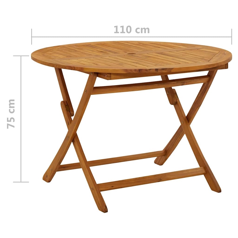 vidaXL Folding Garden Table 43.3