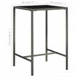 vidaXL 5 Piece Patio Bar Set with Cushions Poly Rattan Gray