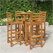 vidaXL 5 Piece Patio Bar Set Solid Wood Acacia