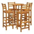 vidaXL 5 Piece Patio Bar Set Solid Wood Acacia