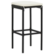 vidaXL 3 Piece Patio Bar Set Black Solid Wood Acacia and Poly Rattan