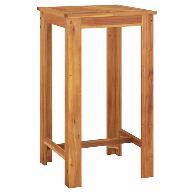 vidaXL 3 Piece Patio Bar Set Black Solid Wood Acacia and Poly Rattan