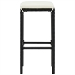 vidaXL 3 Piece Patio Bar Set Black Solid Wood Acacia and Poly Rattan