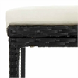 vidaXL 3 Piece Patio Bar Set Black Solid Wood Acacia and Poly Rattan