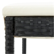 vidaXL 3 Piece Patio Bar Set Black Solid Wood Acacia and Poly Rattan